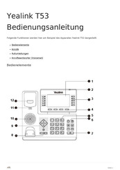 Yealink T53 Bedienungsanleitung