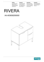 Micasa RIVERA 403658200000 Montageanleitung