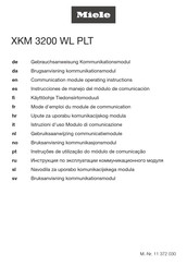 Miele XKM 3200 WL PLT Gebrauchsanweisung