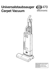 Sebo Carpet Vacuum 470 electronic Bedienungsanleitung