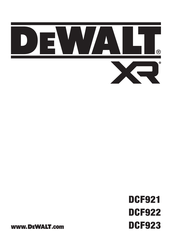 DeWalt DCF921 Bersetzung Der Originalanweisungen