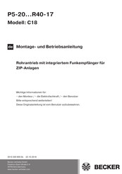 Becker P9-16 Montage- Und Betriebsanleitung