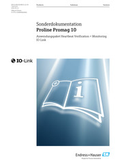 Endress+Hauser Proline Promag 10 Dokumentation