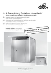 Biohort AvantGarde Aufbauanleitung