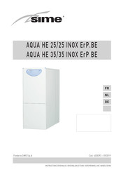Sime AQUA HE 25 INOX ErP BE Anweisungen Für Den Installateur
