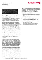 Cherry KW 9100 SLIM Kurzanleitung