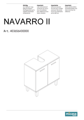 Micasa NAVARRO II 403656400000 Bedienungsanleitung