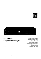 Dual CD 1035 RC Bedienungsanleitung