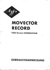 AGFA MOVECTOR RECORD Gebrauchsanweisung