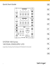 Behringer SYSTEM 100 Serie Schnellstartanleitung