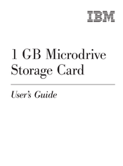 IBM 1 GB Microdrive Storage Card Benutzerhandbuch