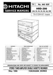 Hitachi HRD-200 Servicehandbuch