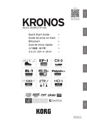 Korg KRONOS3-61 Schnellstartanleitung