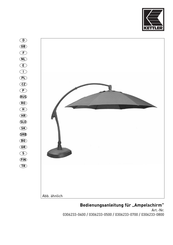 Kettler Ampelschirm 0306233-0400 Bedienungsanleitung