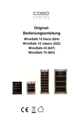 Caso Design WineSafe 12 black 624 Original Bedienungsanleitung