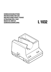 Sennheiser L 1032 Gebrauchsanweisung