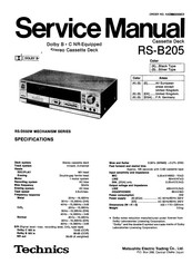 Technics RS-B205 Servicehandbuch