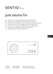 Harvia Sentio just sauna fin Gebrauchs- Und Montageanleitung