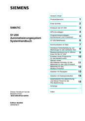 Siemens Simatic S7-200 Systemhandbuch