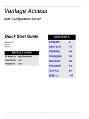 ZyXEL Communications Auto Configuration Server Vantage Access Schnellstartanleitung