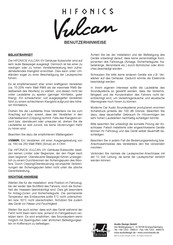 Hifonics VULCAN VX Serie Benutzeranleitung
