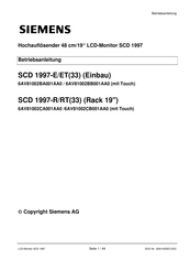 Siemens SCD 1997-E Bedienungsanleitung