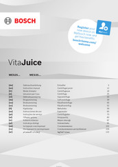 Bosch VitaJuice MES25-Seire Gebrauchsanleitung