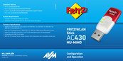 AVM FRITZ!WLAN AC 430 MU-MIMO Bedienung Und Konfiguration