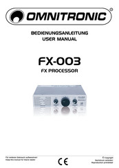 Omnitronic FX-003 Benutzerhandbuch