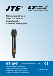 Monacor JTS JSS-4B/5 Bedienungsanleitung