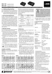 Monacor IMG STAGELINE MX-1IO Anweisungen
