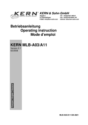 Kern MLB-A03 Bedienungsanleitung