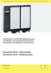 Steca StecaGrid 2010+ Master Installations- Und Betriebs-Anleitung