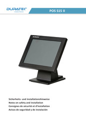 Vectron Duratec POS S15 II Hinweise Zu Sicherheit Und Installation