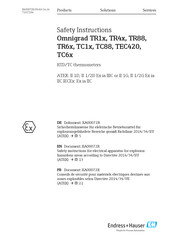 Endress+Hauser Omnigrad TR1 Serie Sicherheitsanweisungen