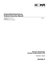 Homa Sanistar C Serie Original Bedienungsanleitung