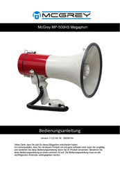 Mcgrey MP-500HS Bedienungsanleitung