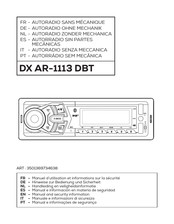 Norauto DX AR-1113 DBT Installationsanleitung Und Die Sicherheitshinweise