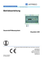 Afriso Oxystem 250 Bedienungsanleitung