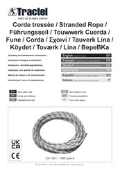 Tractel RLX A13.0 TIROPE type A Betriebs- Und Wartungsanleitungen
