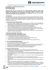 Heitronic Ambos 35375 Installations- Und Betriebs-Anleitung