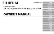 Fujifilm XF100-400mm F4.5-5.6 RLM OIS WR Bedienungsanleitung