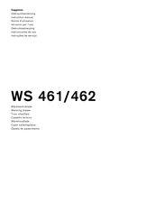 Gaggenau WS 462 Bedienungsanleitung