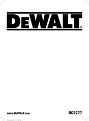 DeWalt DCS777 Handbuch