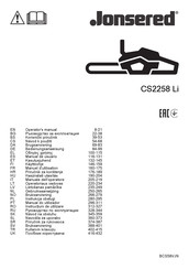 Jonsered CS2258 Li Betriebsanleitung