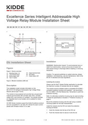 Kidde Excellence Serie Installationsblatt