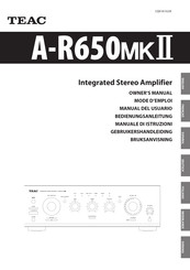 Teac A-R650mk2 Bedienungsanleitung