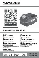 Parkside PAP 20 A3 Bedienungsanleitung