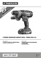 Parkside PSBSA 20-Li A1 Originalanweisungen