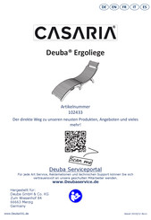 Casaria Deuba 102433 Anweisungen